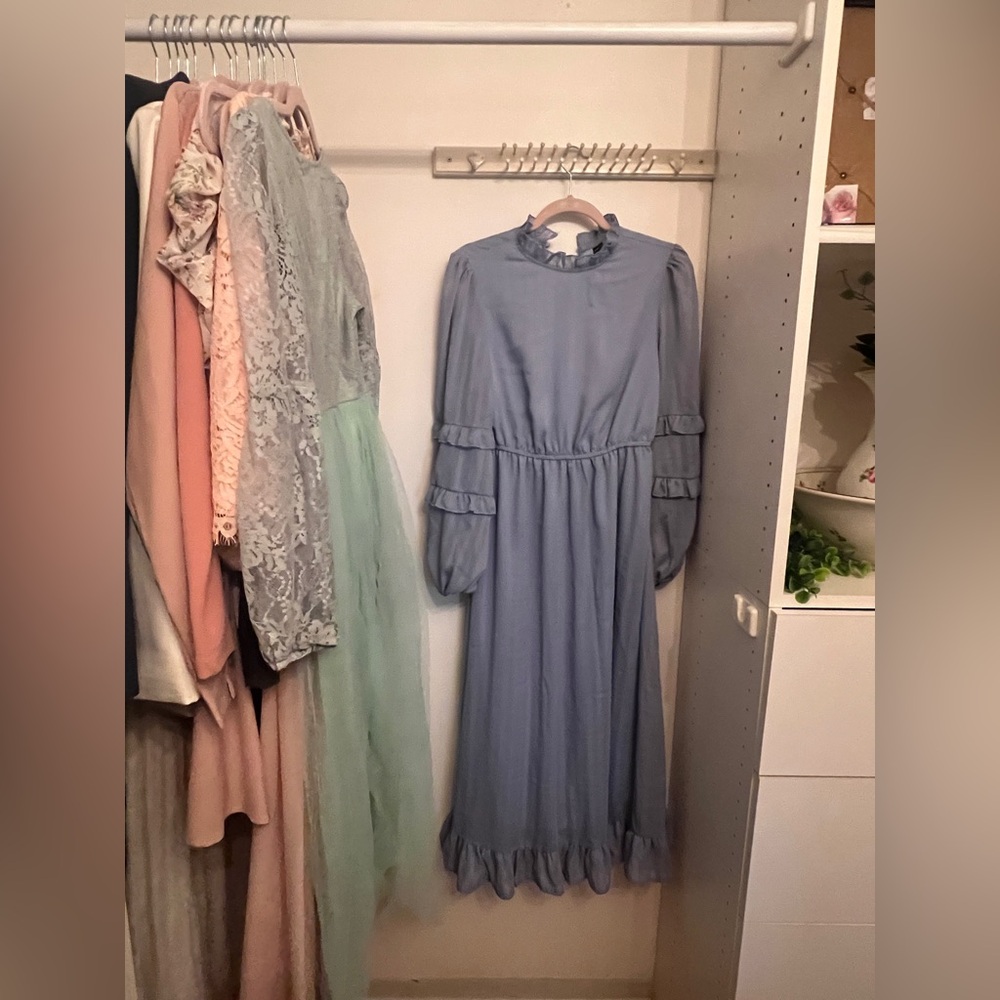 SHEIN Light Blue Ruffle Dress - Picture 10 of 12